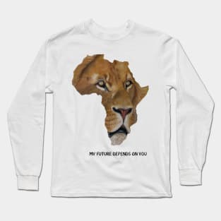 Lion my future depends on you Long Sleeve T-Shirt